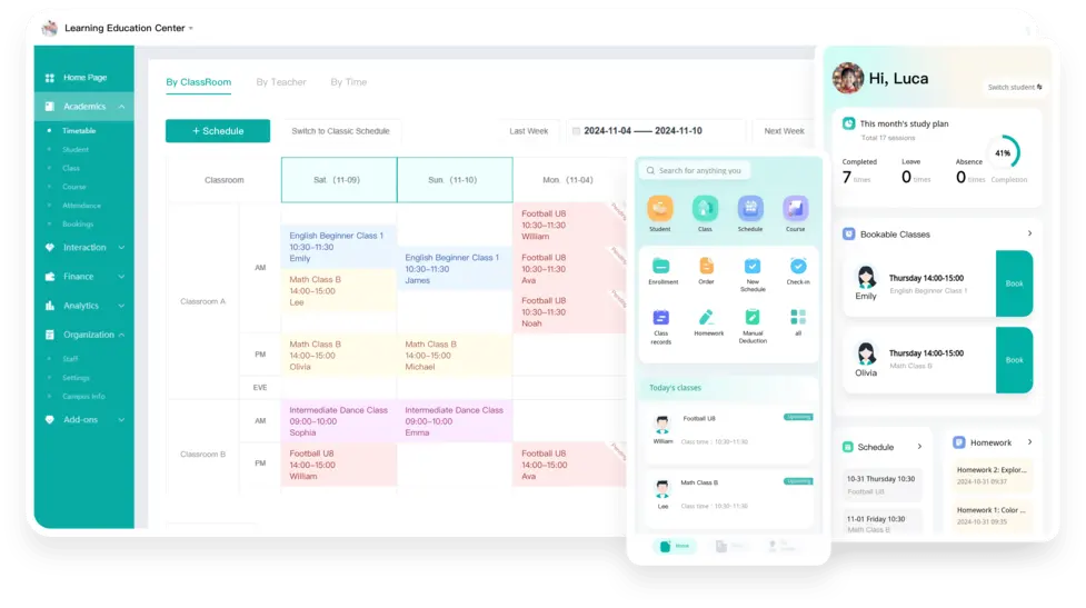 Artstep dashboard and app views